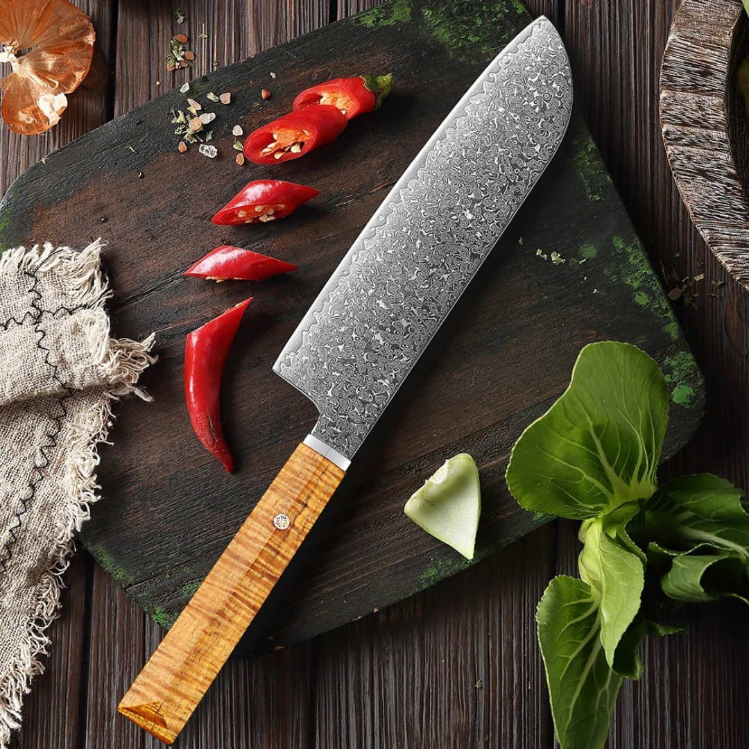 SushiEdge – Santoku Pro – Ultra-scharfes Kochmesser für Fleisch & Gemüse