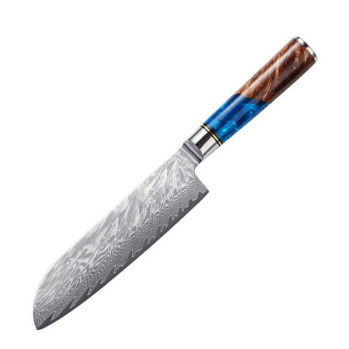 Chef’s Elite – Santokumesser – Damascus Pro – Vielseitige Küchenmesser mit Harzgriff